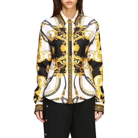 versace top lacci|versace women's shirts.